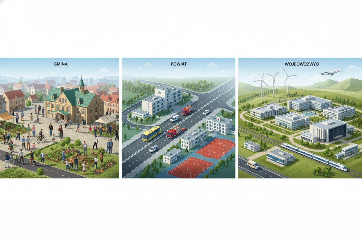 Gmina, powiat, województwo — kto za co odpowiada