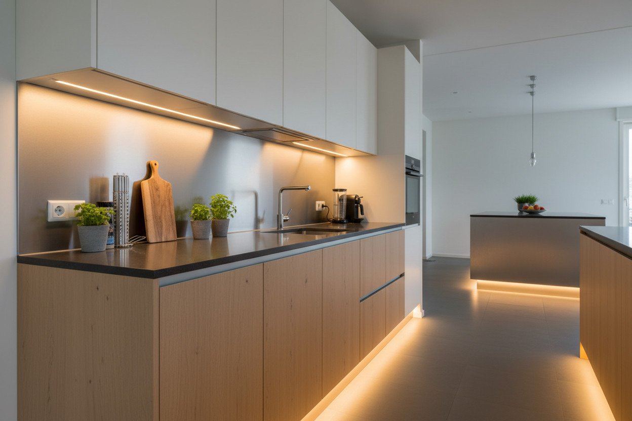 Taśma LED kuchnia — montaż pod szafkami i inne zastosowania